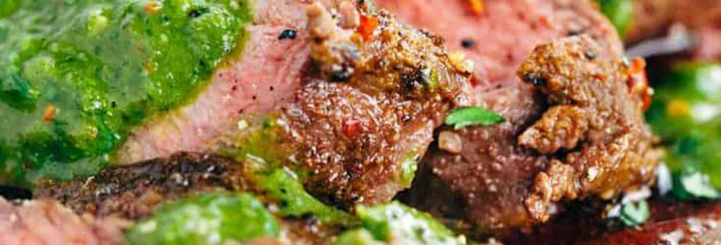 Flat Iron Steak with Chimichurri