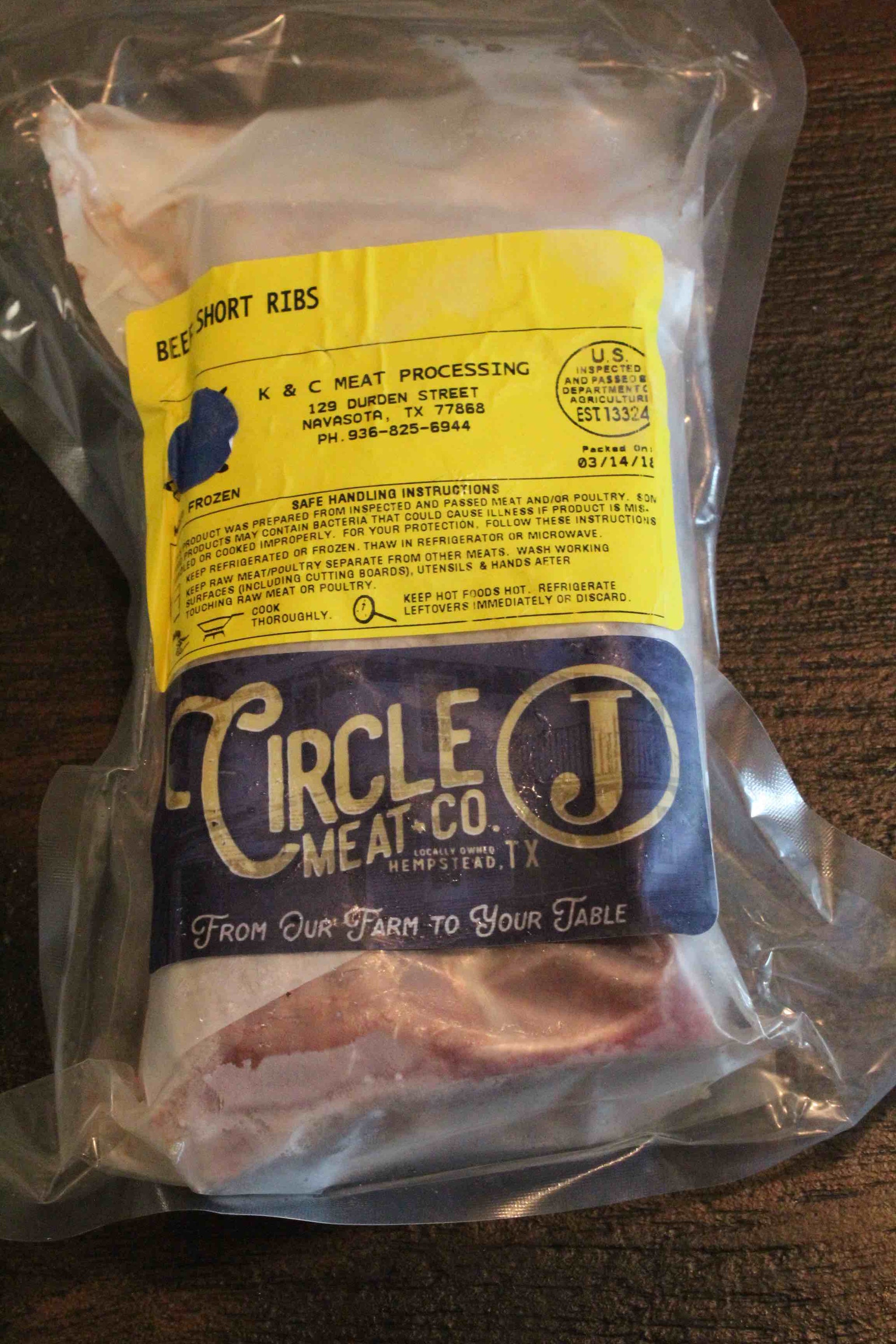 Short Rib Package - Grass Fed